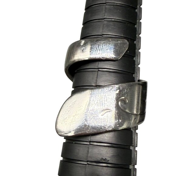 VTG Silco Swirl Engraved Adjustable Spoon Ring Size 10 USA Minimalist Retro - Picture 5 of 6